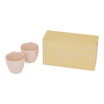 Good Morning eierdopje lichtroze in cadeauverpakking (set van 2) - depauwwonen