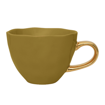 Good Morning kop Cappuccino / Thee Ø11 cm - Amber Groen (set van 4) - depauwwonen