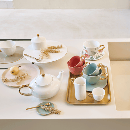 Good Morning kop Cappuccino / Thee Ø11 cm - Brandied Apricot (set van 4) - depauwwonen