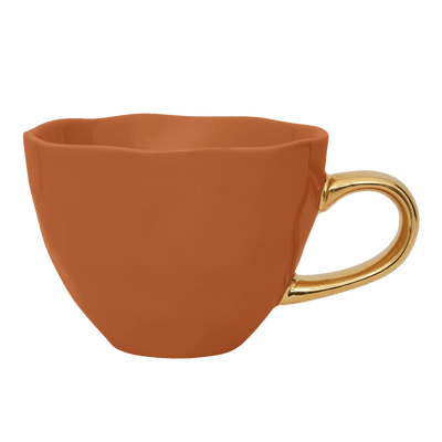 Good Morning kop Cappuccino / Thee Ø11 cm - Burnt Orange (set van 4) by Urban Nature Culture