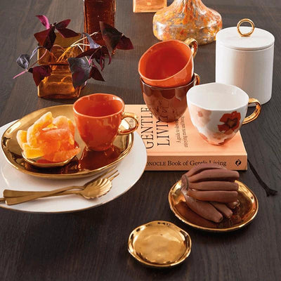 Good Morning kop Cappuccino / Thee Ø11 cm - Burnt Orange (set van 4) by Urban Nature Culture