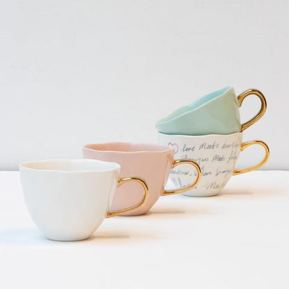 Good Morning kop Cappuccino / Thee Ø11 cm - Celadon (set van 4) - depauwwonen