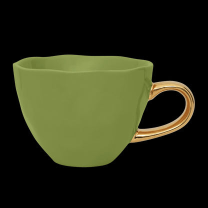 Good Morning kop Cappuccino / Thee Ø11 cm - Ever Green Sprig (set van 4) - depauwwonen