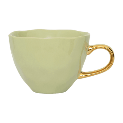 Good Morning kop Cappuccino / Thee Ø11 cm - Lichtgroen (set van 4) by Urban Nature Culture