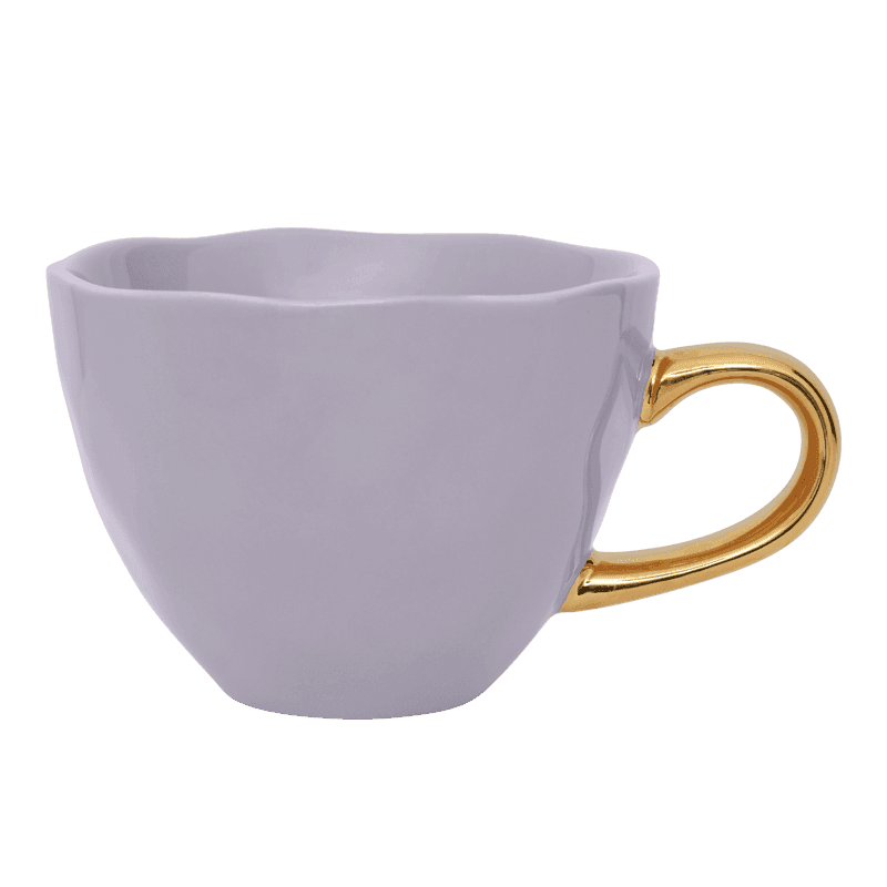 Good Morning kop Cappuccino / Thee Ø11 cm - Lila (set van 4) - depauwwonen