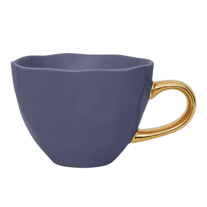 Good Morning kop Cappuccino / Thee Ø11 cm - Paars Blauw (set van 4) - depauwwonen