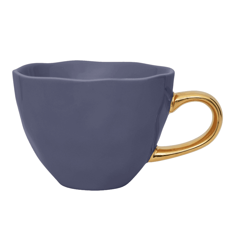 Good Morning kop Cappuccino / Thee Ø11 cm - Paars Blauw (set van 4) - depauwwonen