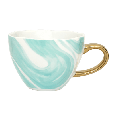 Good Morning kop Cappuccino / Thee Ø11 cm - Smaragdgroen (set van 4) by Urban Nature Culture