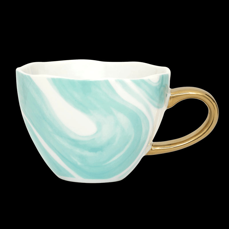 Good Morning kop Cappuccino / Thee Ø11 cm - Smaragdgroen (set van 4) - depauwwonen