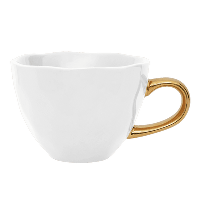 Good Morning kop Cappuccino / Thee Ø11 cm - Wit (set van 4) by Urban Nature Culture