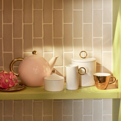 Good Morning Kop Koffie Goud (set van 4) by Urban Nature Culture