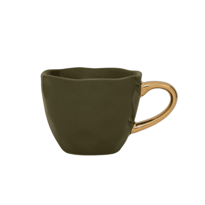 Good Morning kopje Espresso Ø6 cm - Dennengroen (set van 4) - depauwwonen