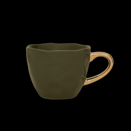 Good Morning kopje Espresso Ø6 cm - Dennengroen (set van 4) - depauwwonen