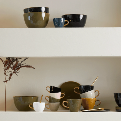 Good Morning kopje Espresso Ø6 cm - Wit (set van 4) by Urban Nature Culture