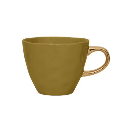 Good Morning kopje Koffie Ø8 cm - Amber Groen (set van 4) by Urban Nature Culture