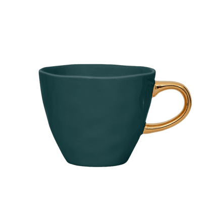 Good Morning kopje Koffie Ø8 cm - Blauw Groen (set van 4) - depauwwonen