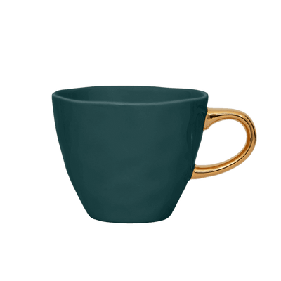 Good Morning kopje Koffie Ø8 cm - Blauw Groen (set van 4) by Urban Nature Culture