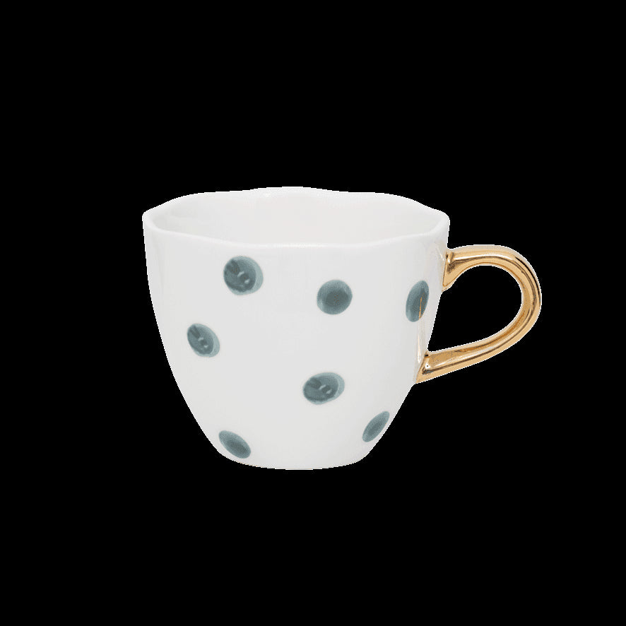 Good Morning kopje Koffie Ø8 cm - Blauw Groen Wit (set van 4) - depauwwonen