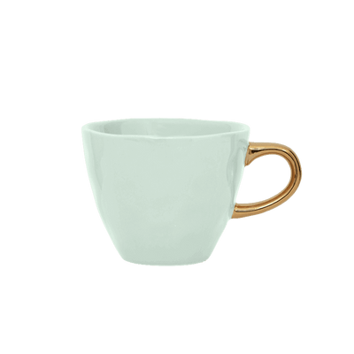 Good Morning kopje Koffie Ø8 cm - Celadon (set van 4) by Urban Nature Culture