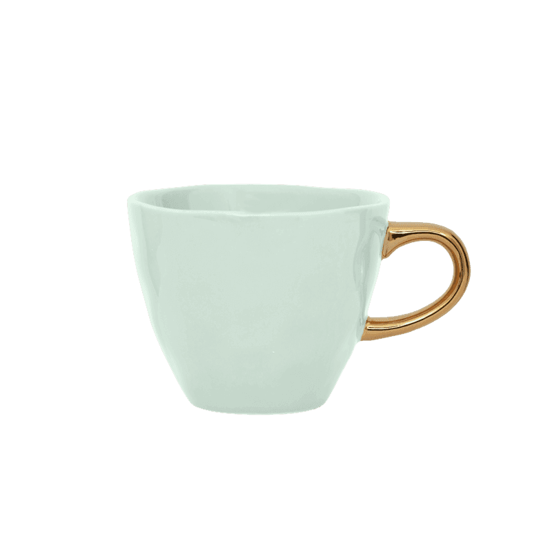 Good Morning kopje Koffie Ø8 cm - Celadon (set van 4) - depauwwonen