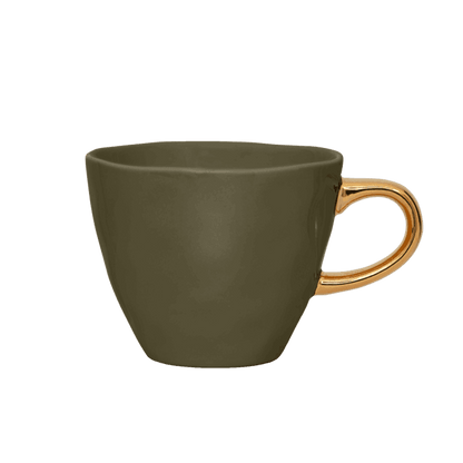 Good Morning kopje Koffie Ø8 cm - Dennengroen (set van 4) - depauwwonen