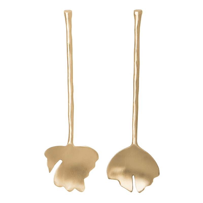 Saladebestek Bladeren Set van 2, in cadeauverpakking by Urban Nature Culture