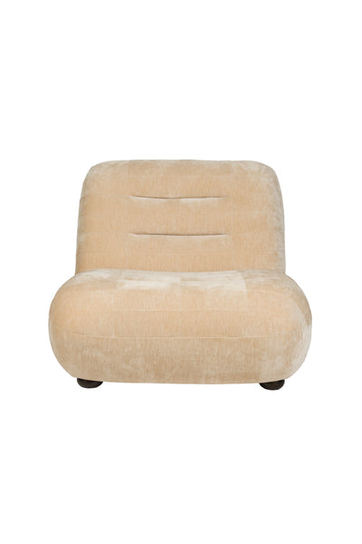Fauteuil Wyatt Velours Beige by Dutchbone