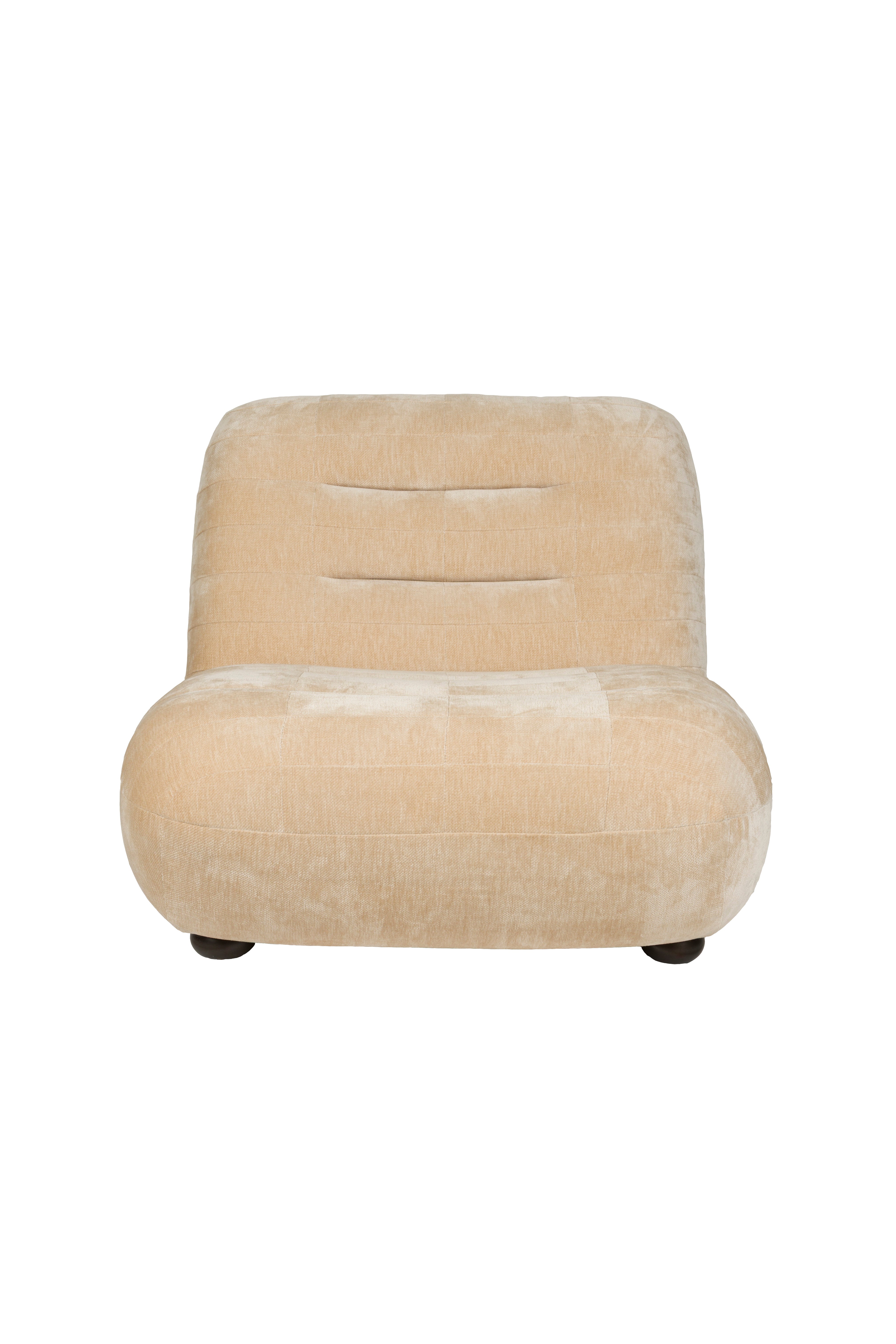 Lounge Chair Wyatt Velours Beige