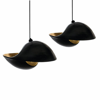 Hanglamp Bamboo Shell zwart in 2 maten by VillaFlor