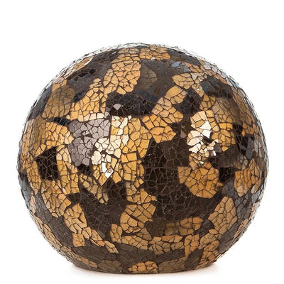 Tafellamp Glass black/gold Ball - 2 maten by VillaFlor