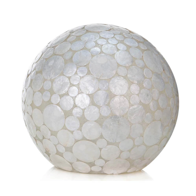 Tafellamp Coin White Ball in twee maten by VillaFlor