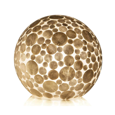 Tafellamp Coin White Ball in twee maten by VillaFlor