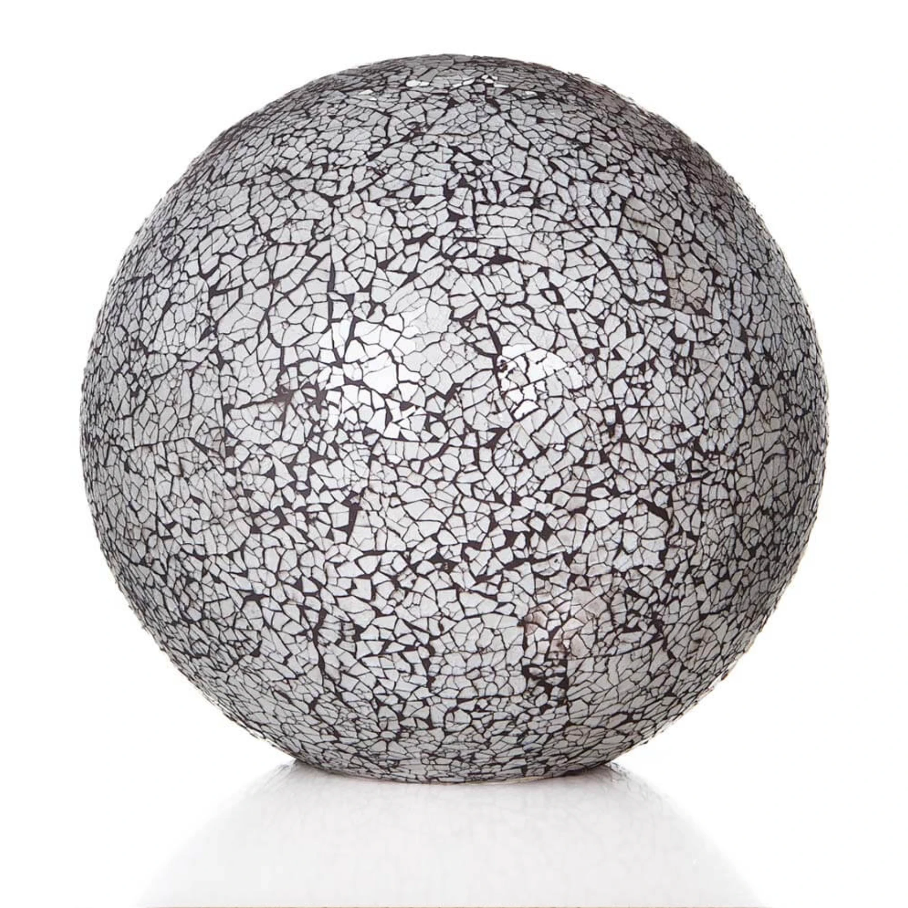 Tafellamp Glass White Ball in twee maten by VillaFlor