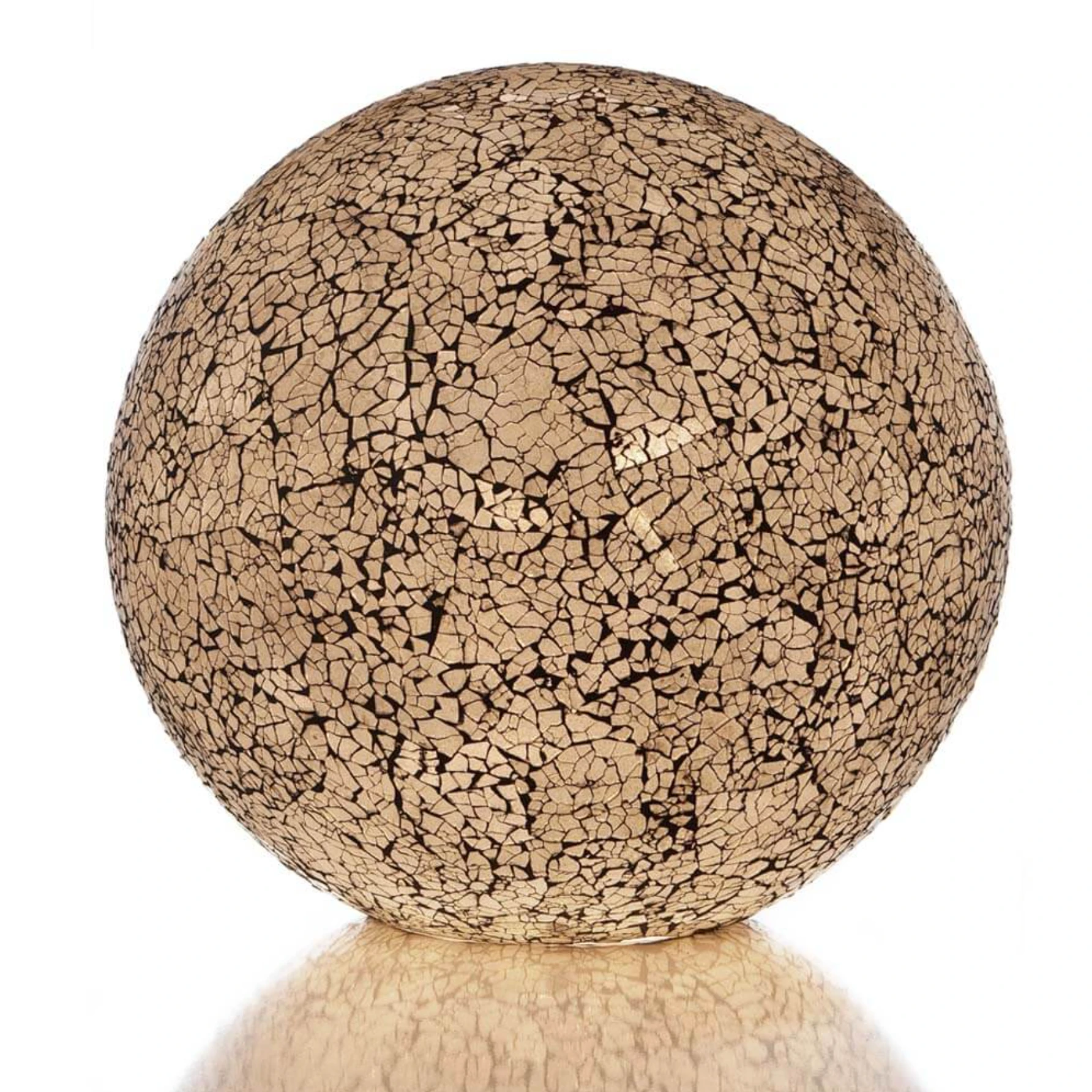 Tafellamp Glass White Ball in twee maten by VillaFlor