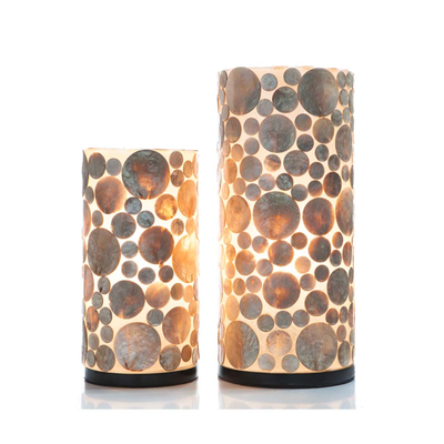 Tafellamp Coin Gold Cilinder set 2 in twee maten by VillaFlor