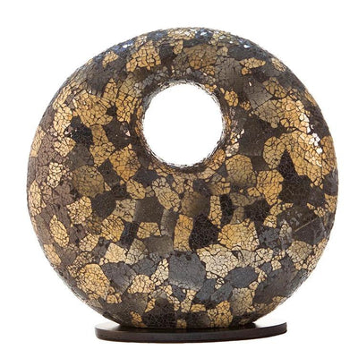 Tafellamp Glass black/gold Donut by VillaFlor