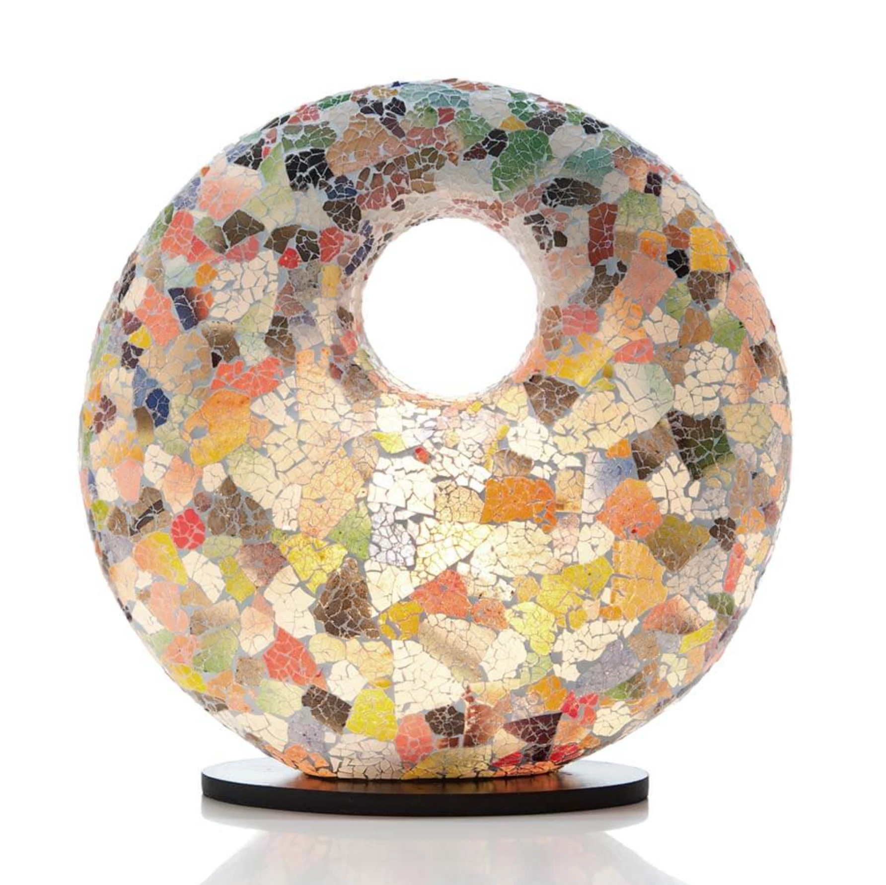 Tafellamp Glass Multi Color Donut by VillaFlor