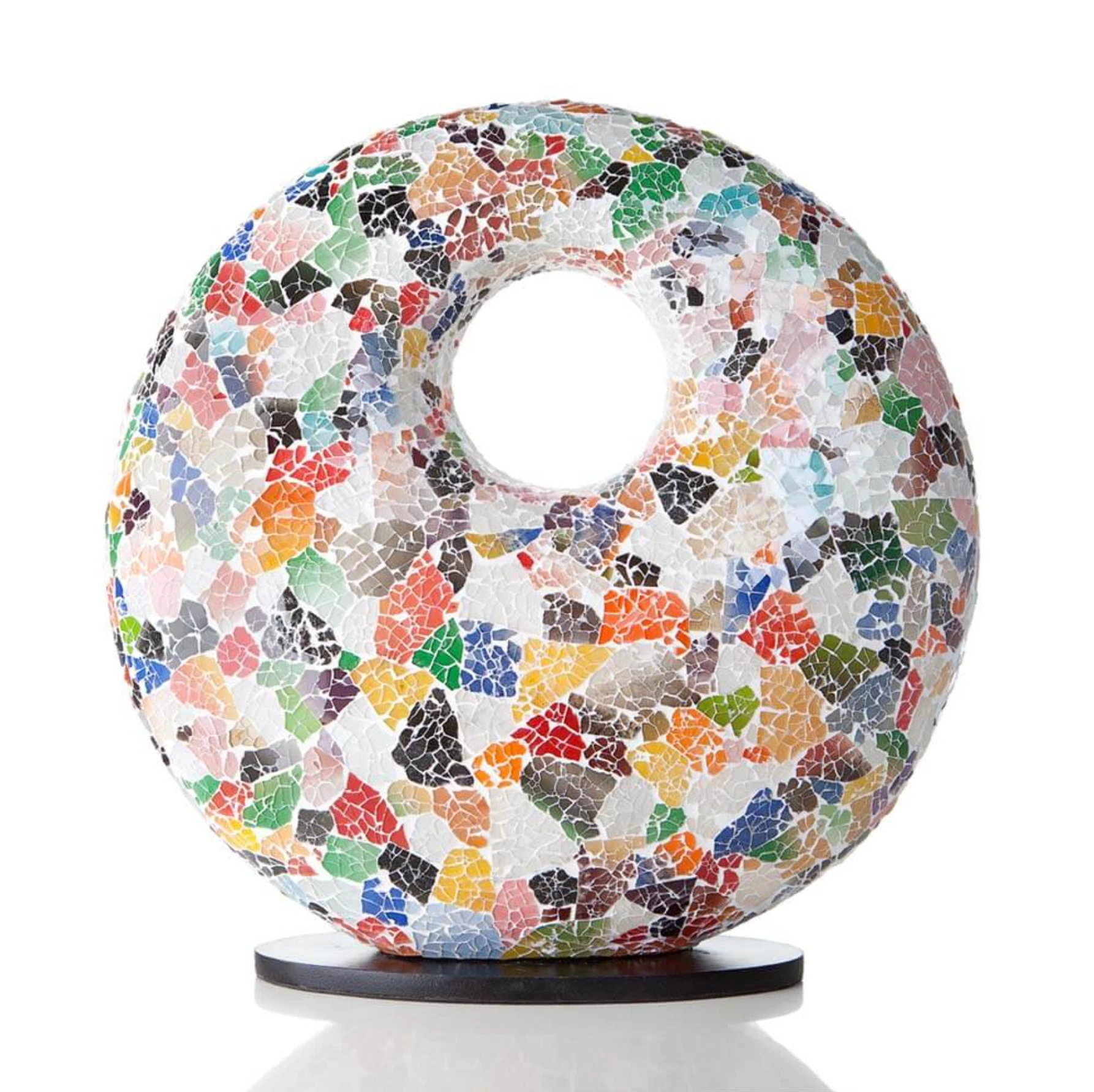 Tafellamp Glass Multi Color Donut by VillaFlor