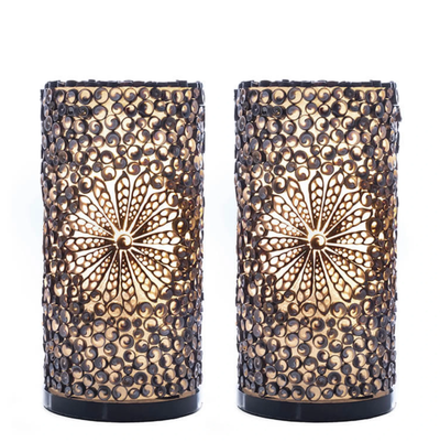 Tafellamp Dili Cilinder set 2 - Zwart by VillaFlor