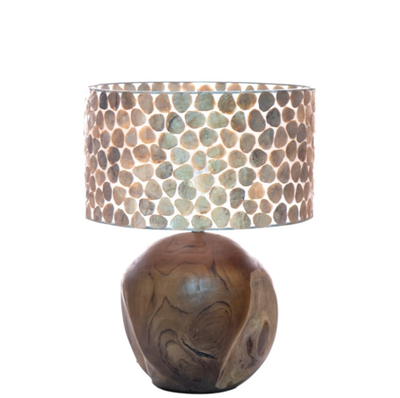 Teak Houten Lampvoet Bol - Ø25 by VillaFlor