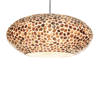 Turtle Gold UFO Hanglamp met open onderzijde - 2 maten by VillaFlor
