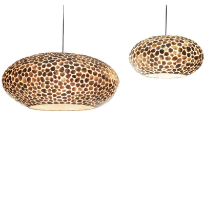 Turtle Gold UFO Hanglamp met open onderzijde - 2 maten by VillaFlor