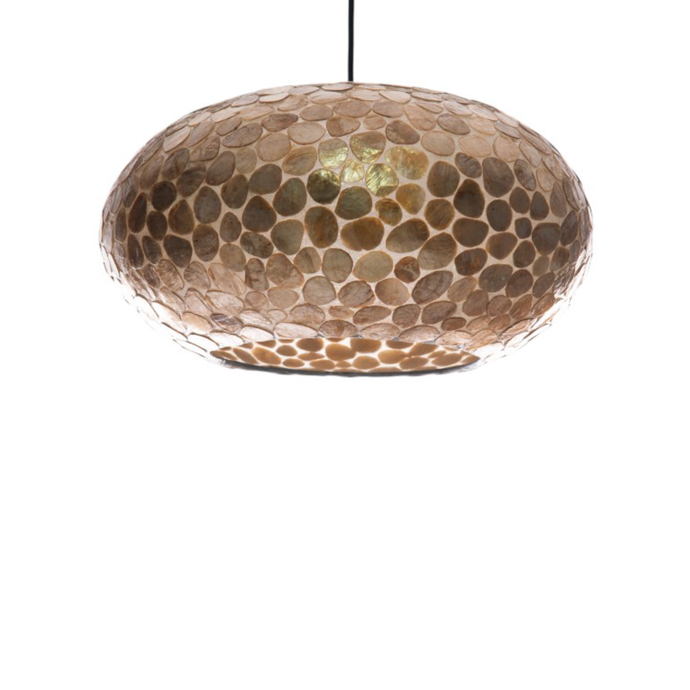 Turtle Gold UFO Hanglamp met open onderzijde - 2 maten - depauwwonen