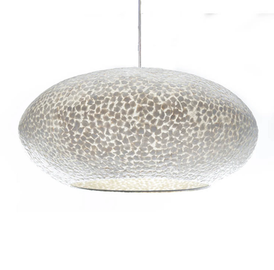 Wangi White UFO Hanglamp met open onderzijde - 2 maten by VillaFlor