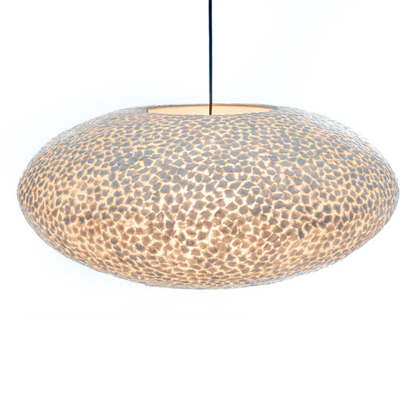 Wangi White UFO Hanglamp met open onderzijde - 2 maten - depauwwonen