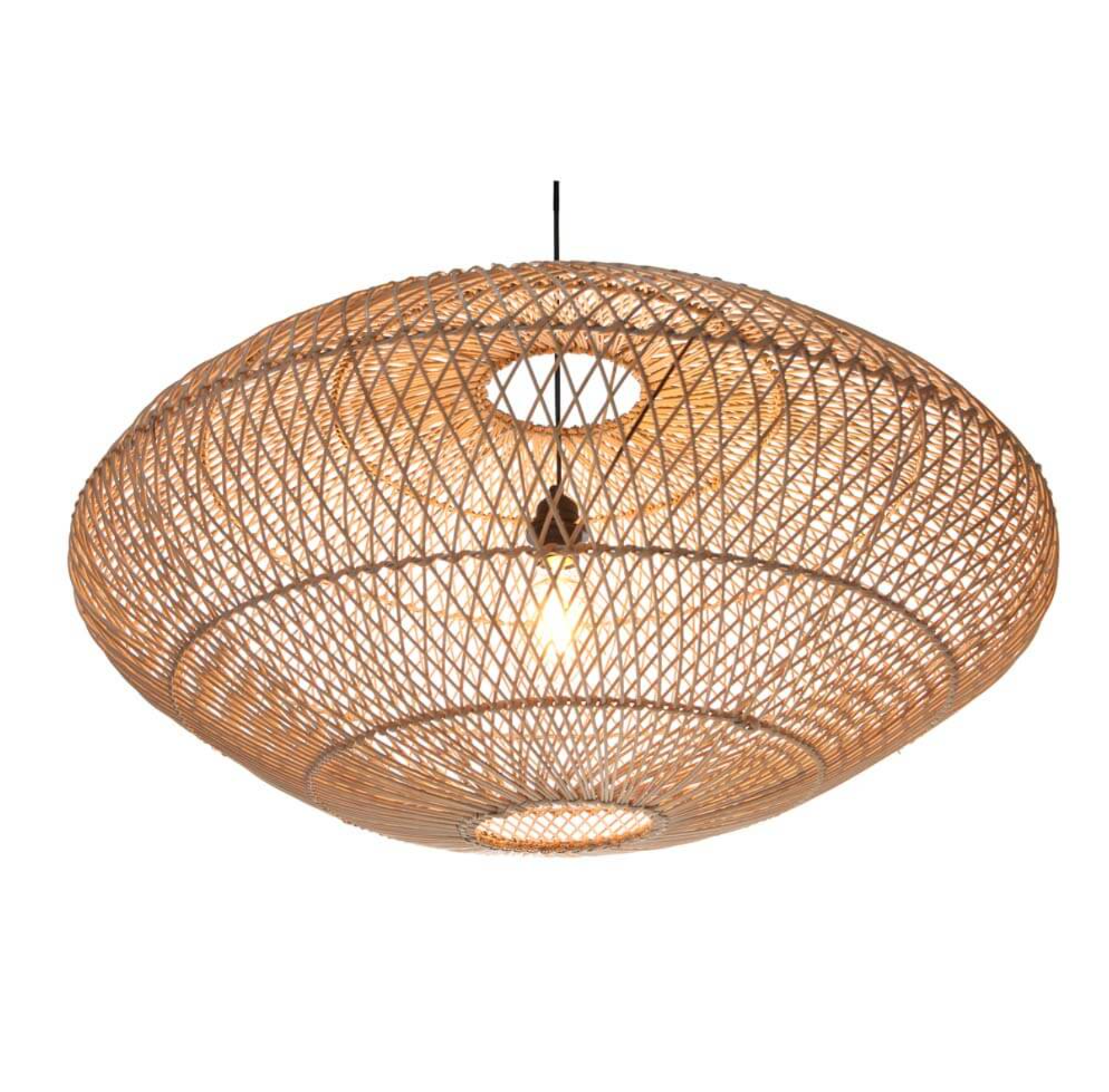 Hanglamp Rattan UFO, in twee kleuren - depauwwonen