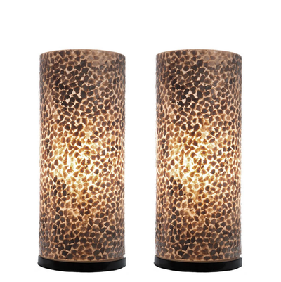 Tafellamp Wangi Gold Cilinder set 2 in twee maten by VillaFlor