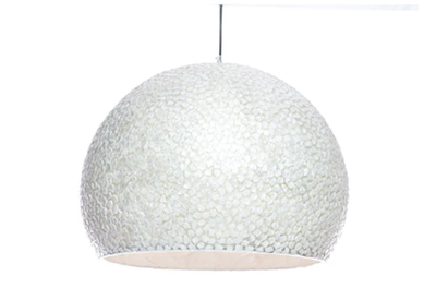 Hanglamp Wangi White Bol met open onderzijde by VillaFlor