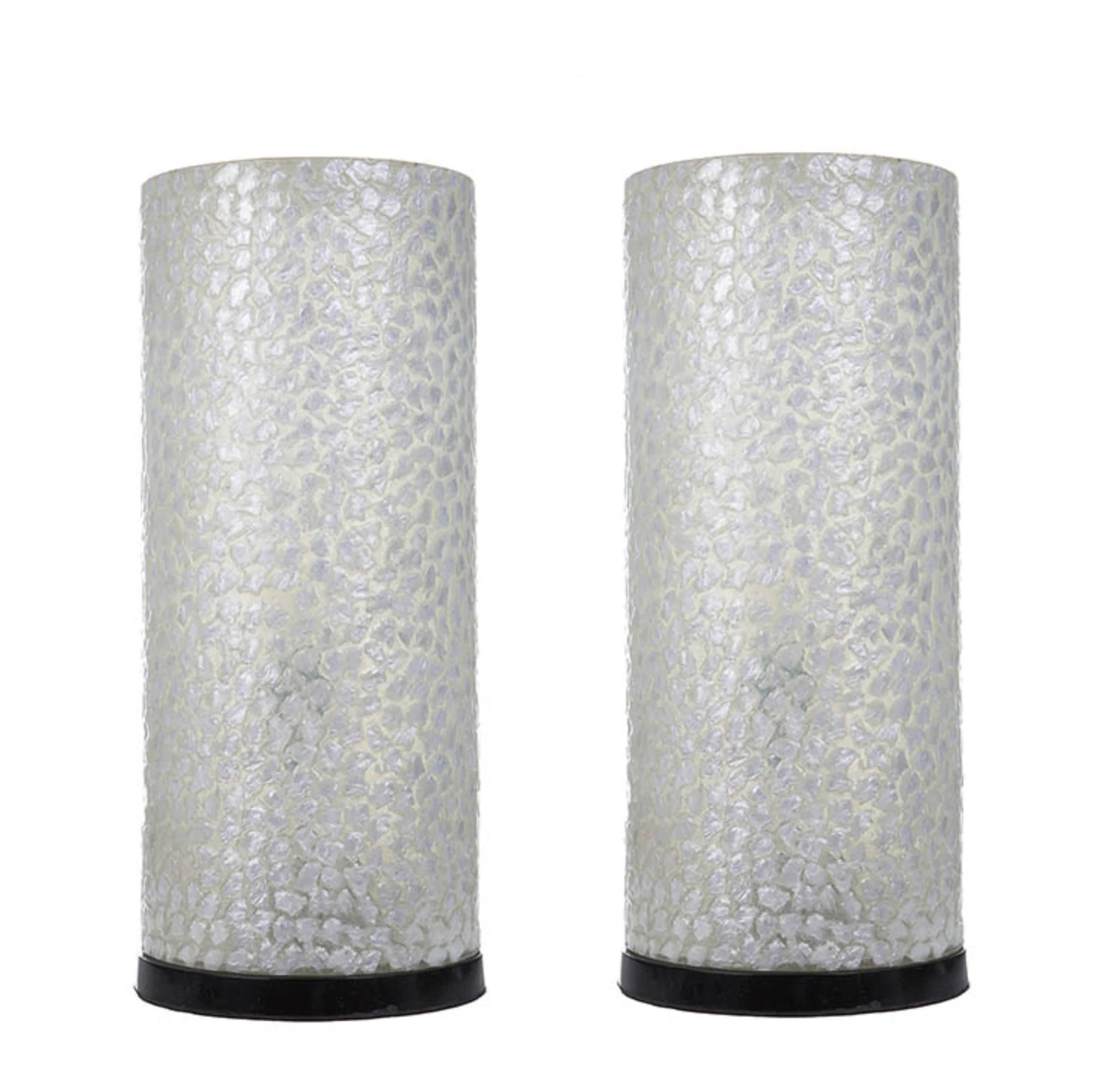 Tafellamp Wangi White Cilinder set 2 in twee maten by VillaFlor