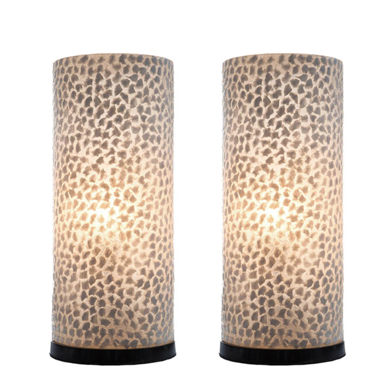 Tafellamp Wangi White Cilinder set 2 in twee maten by VillaFlor